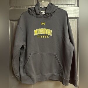 Under Armour Missouri Tigers Slip On Hoodie Black Fleece Lined Men’s Size Large